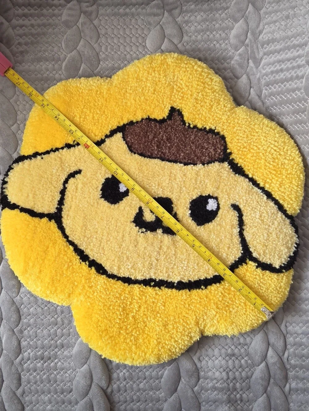 Pompompurin Tufted Art Mat • Custom Sanrio Kawaii Desk Decor Wall Hanging